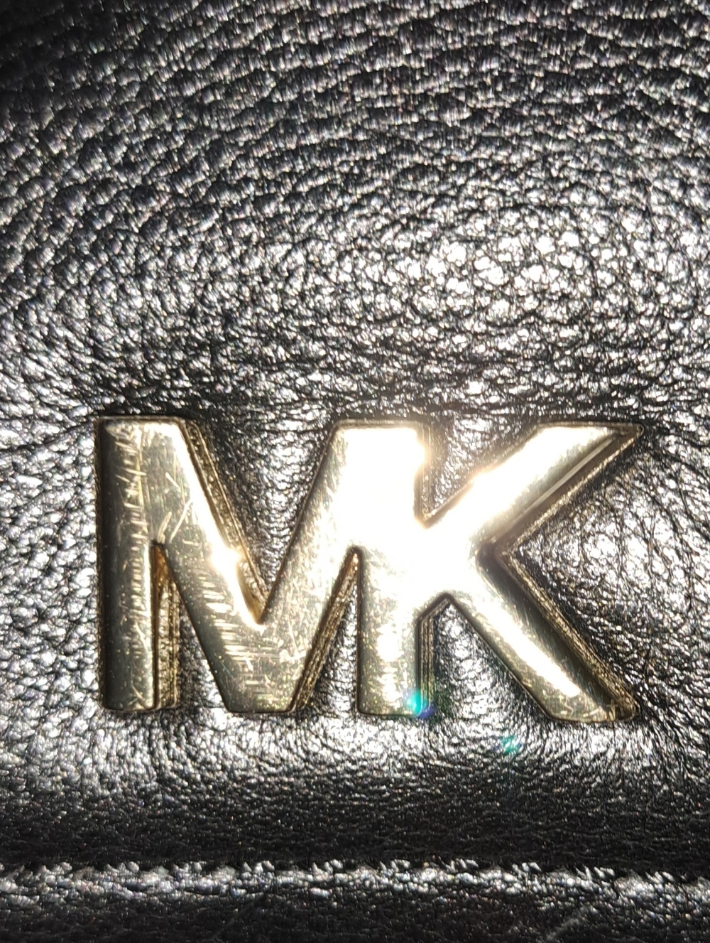 Michael Kors Black Leather Mini Backpack with Gold Accents - Picture 2 of 10